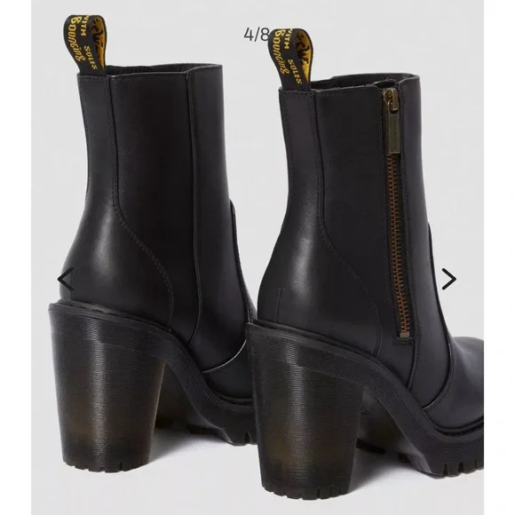 Dr. Martens Magdalena II Black Heel Ankle Zip Boot | Size EU 36 / US 5 - Picture 2 of 11